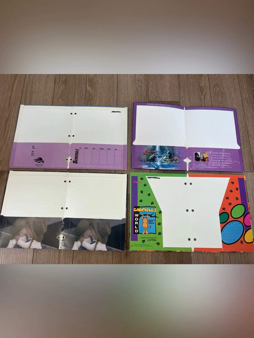 Vintage trapper keeper 2 pocket folder bundle for binder